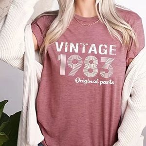 Aster June Vintage 1983 tshirt- pink- new